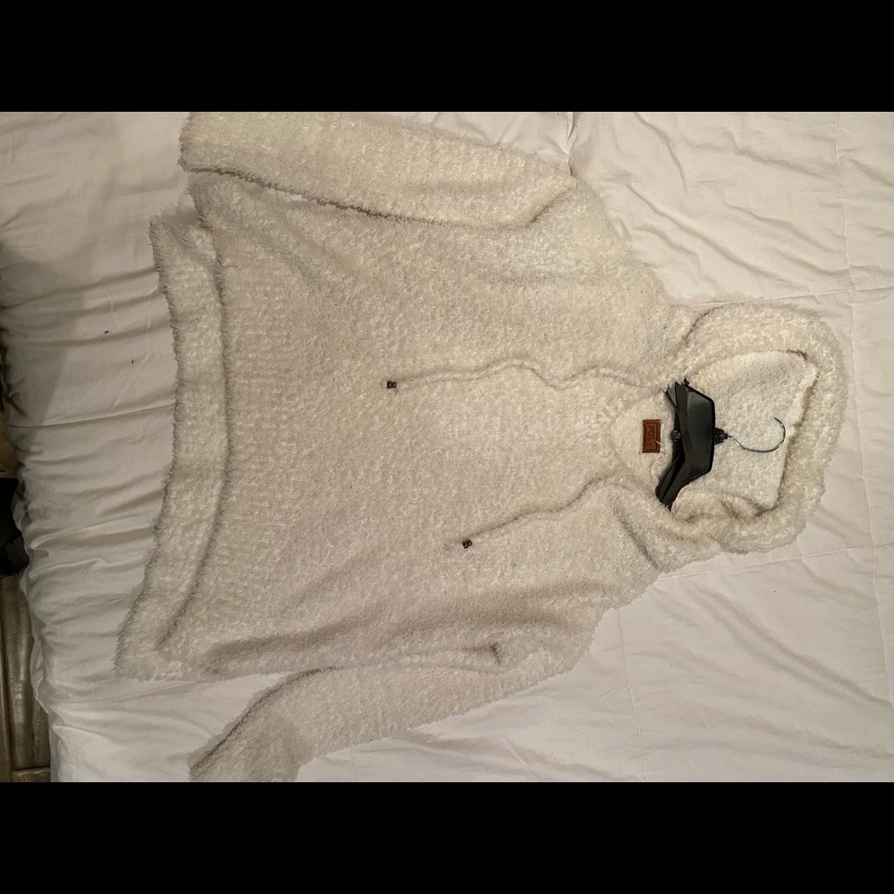 Pol white fur hoodie